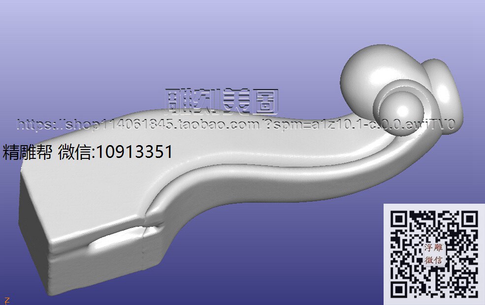 雅格-玛莎床头柜后脚.stl-xiu_圆雕图立体雕花桌腿3d打印洋花沙发腿圆柱木雕柱腿精雕图浮雕图