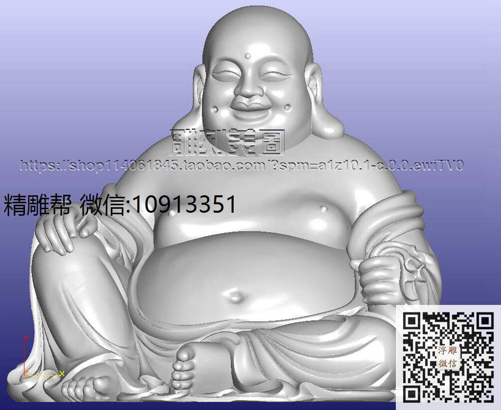 佛像75高（佛身)-xiu_STL圆雕图佛像摆件观音佛像3d打印精雕图浮雕图