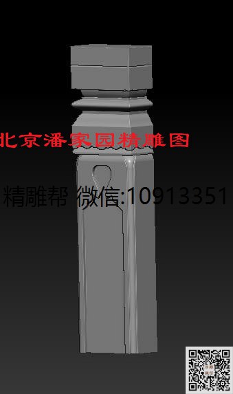 zhizi_STL洋花柱子腿柱腿圆雕图3d打印立体洋花圆柱精雕图浮雕图