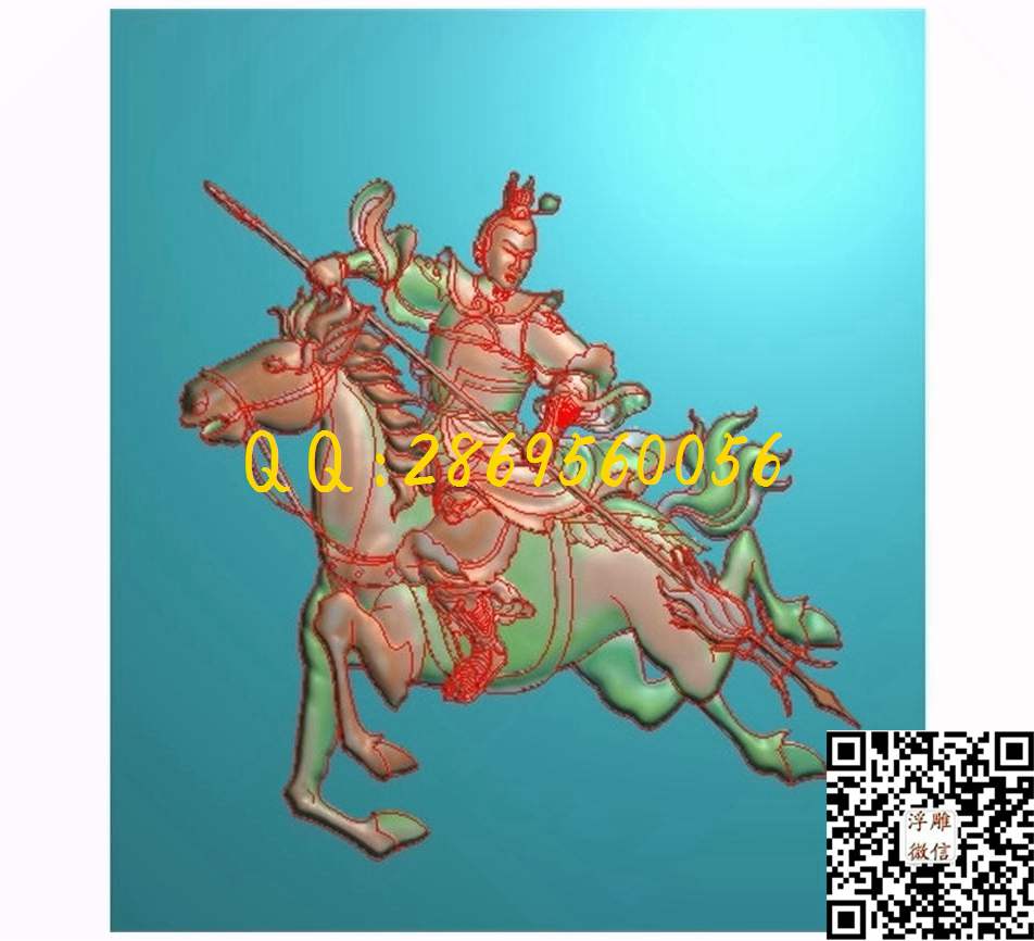三国人物赵云181-205-6_人物佛像童子小孩精雕图浮雕图