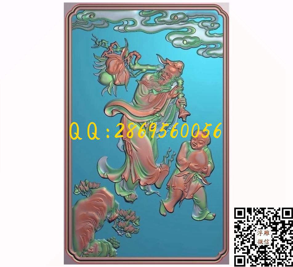 东方塑偷桃171-268-4_人物佛像童子小孩精雕图浮雕图
