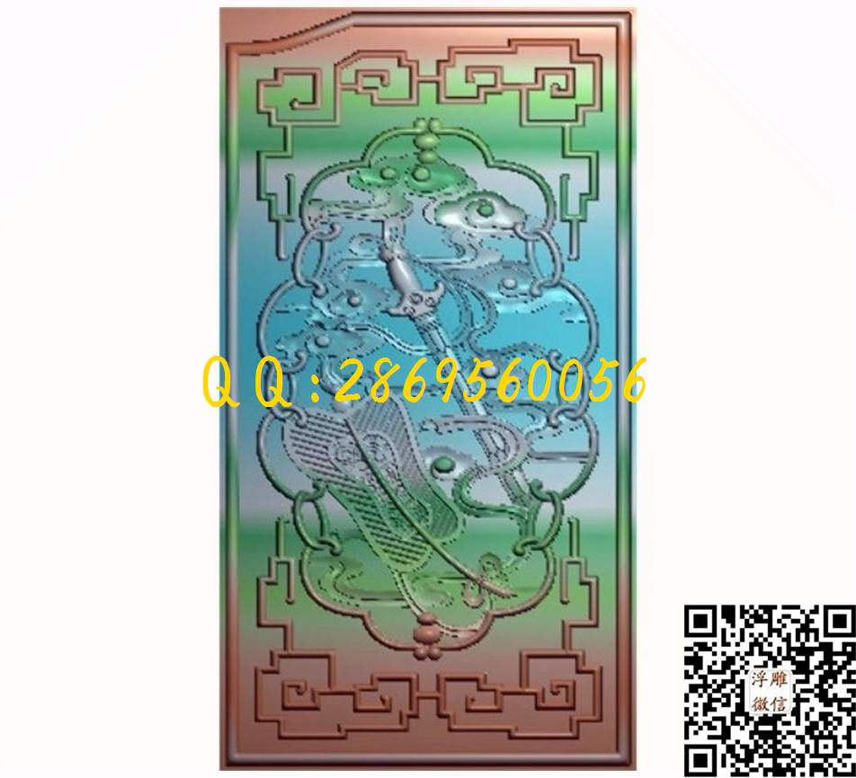 八宝宝剑170-312-21_八宝精雕图八仙八宝暗八仙精雕图浮雕图