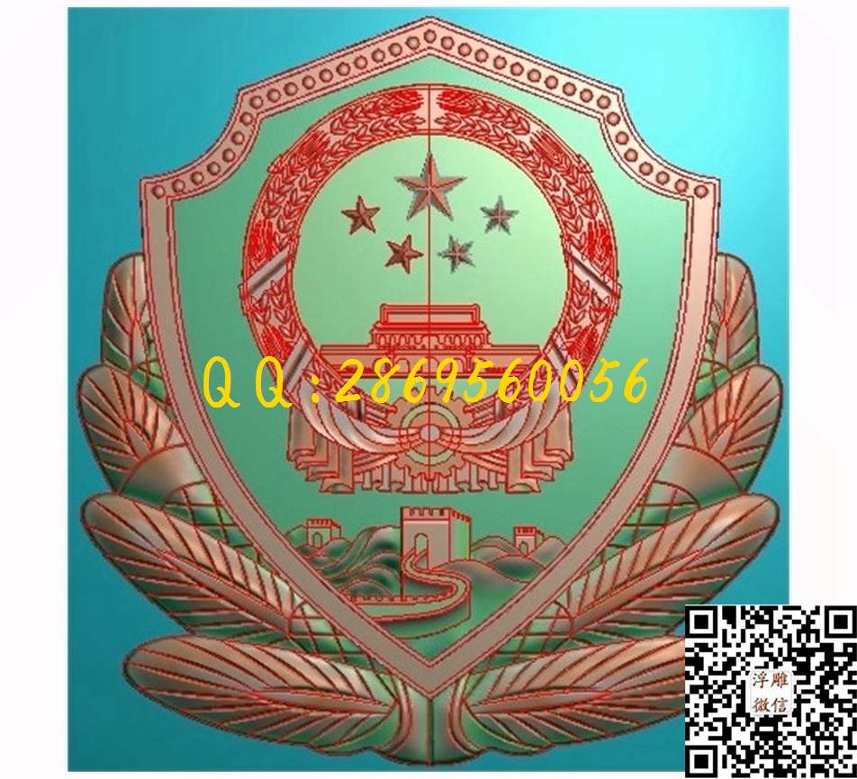警徽129-136_挂件花件摆件精雕图浮雕图