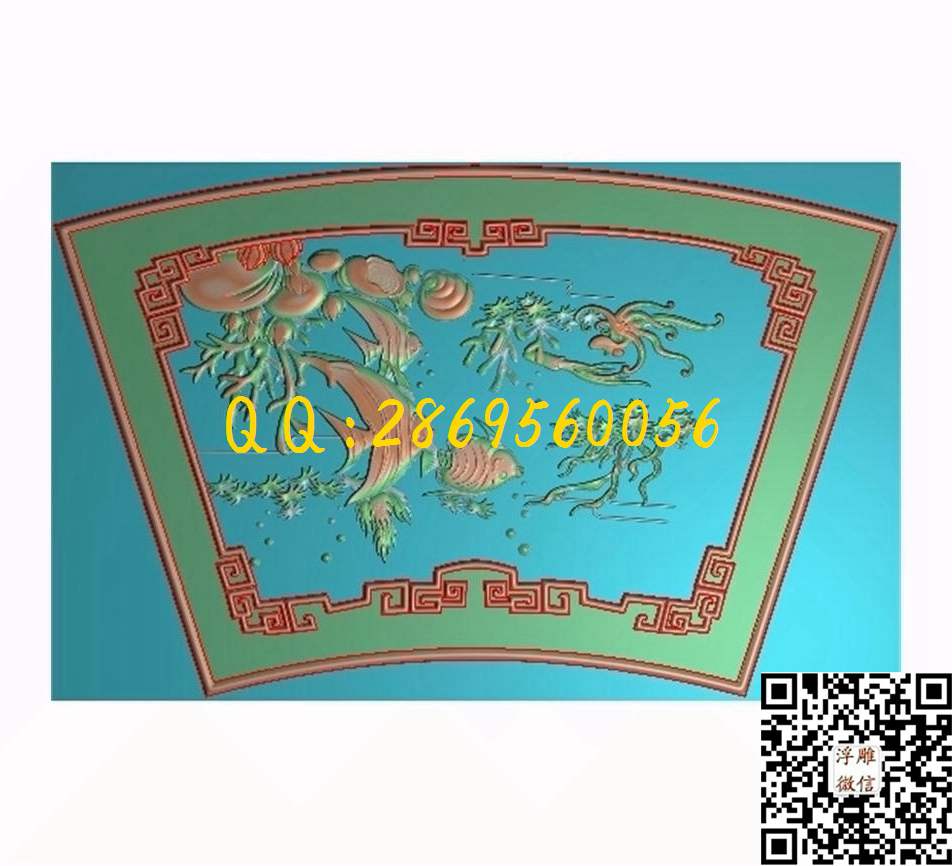 海鱼280-442_精雕图动物瑞兽精雕图浮雕图