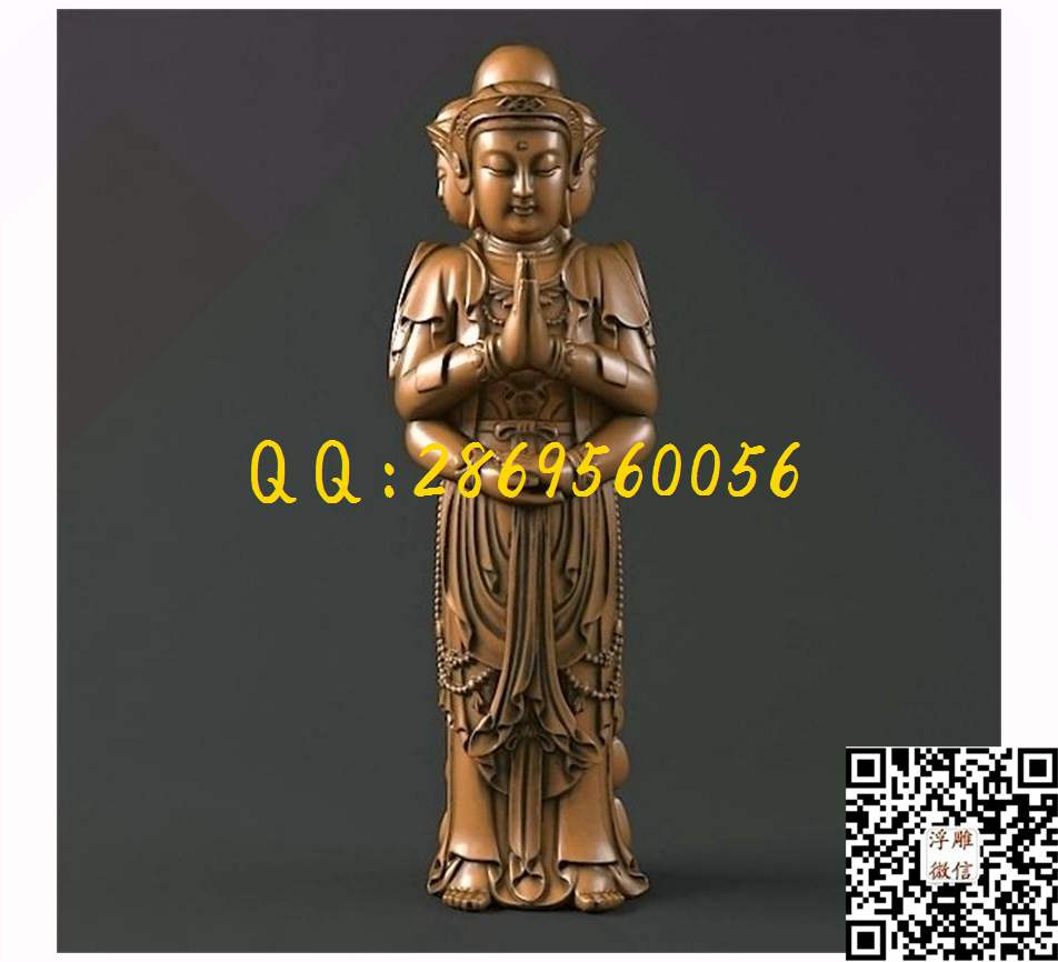 三头观音_STL立体模型圆雕图立体浮雕3d电脑雕刻打印四轴多轴雕刻精雕图浮雕图