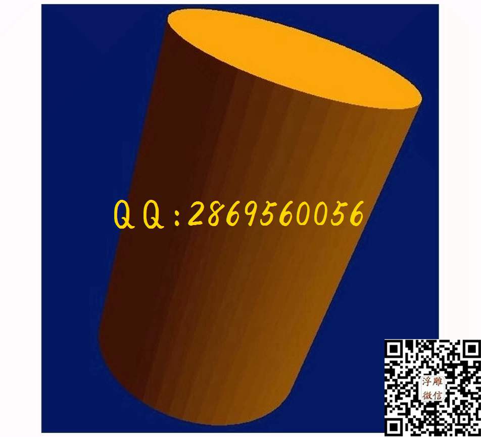 圆柱_STL立体模型圆雕图立体浮雕3d电脑雕刻打印四轴多轴雕刻精雕图浮雕图