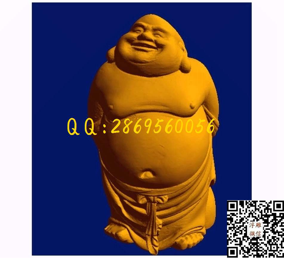 小和尚抬头_STL立体模型圆雕图立体浮雕3d电脑雕刻打印四轴多轴雕刻精雕图浮雕图