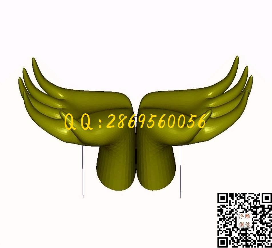 手_STL立体模型圆雕图立体浮雕3d电脑雕刻打印四轴多轴雕刻精雕图浮雕图