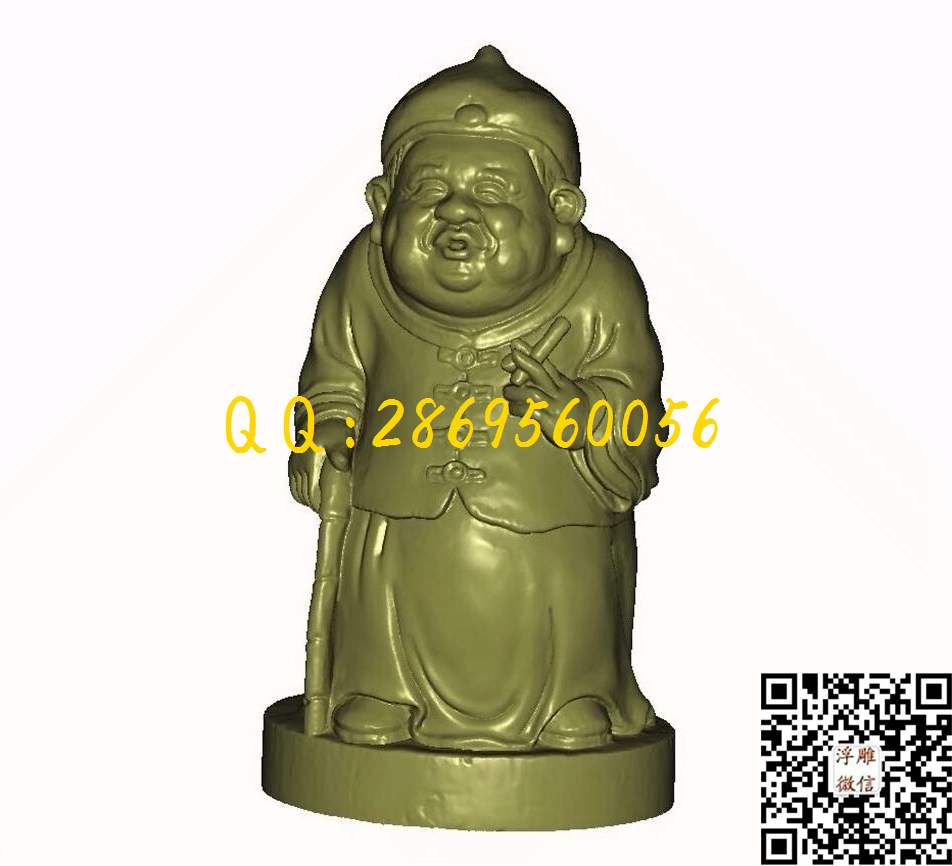 新款财主_STL立体模型圆雕图立体浮雕3d电脑雕刻打印四轴多轴雕刻精雕图浮雕图