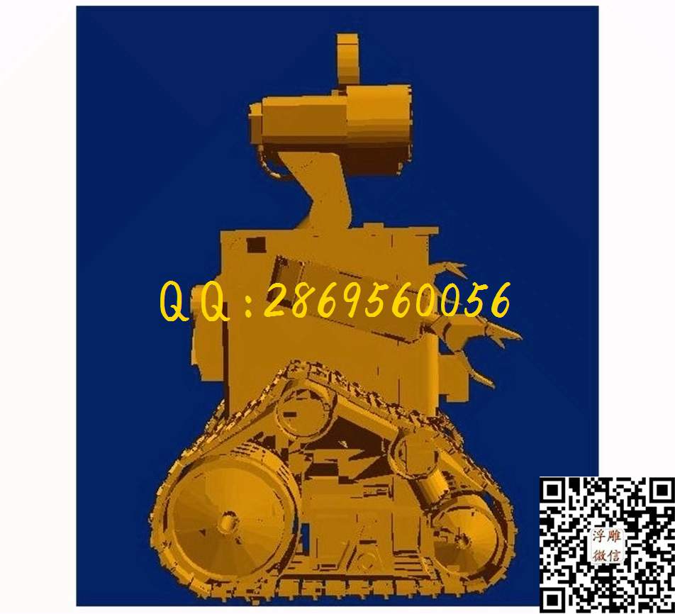 机器人瓦力_STL立体模型圆雕图立体浮雕3d电脑雕刻打印四轴多轴雕刻精雕图浮雕图