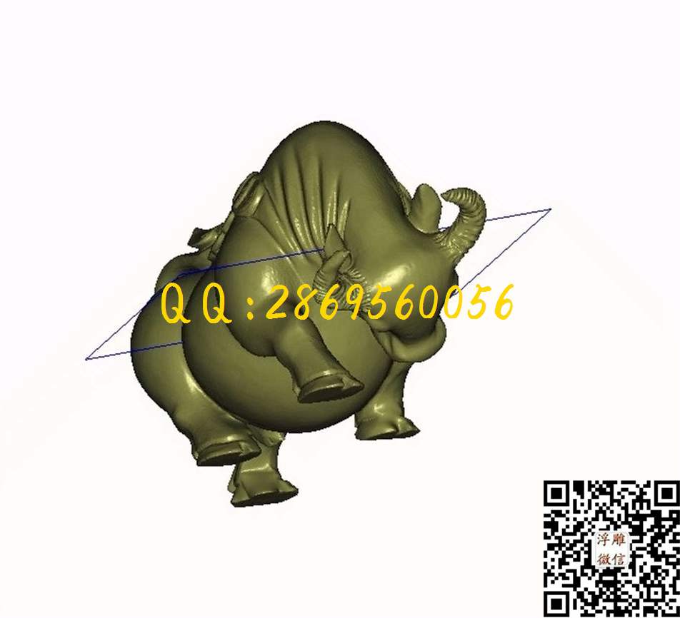牛_STL立体模型圆雕图立体浮雕3d电脑雕刻打印四轴多轴雕刻精雕图浮雕图