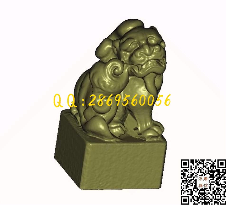 立体狮子1_STL立体模型圆雕图立体浮雕3d电脑雕刻打印四轴多轴雕刻精雕图浮雕图