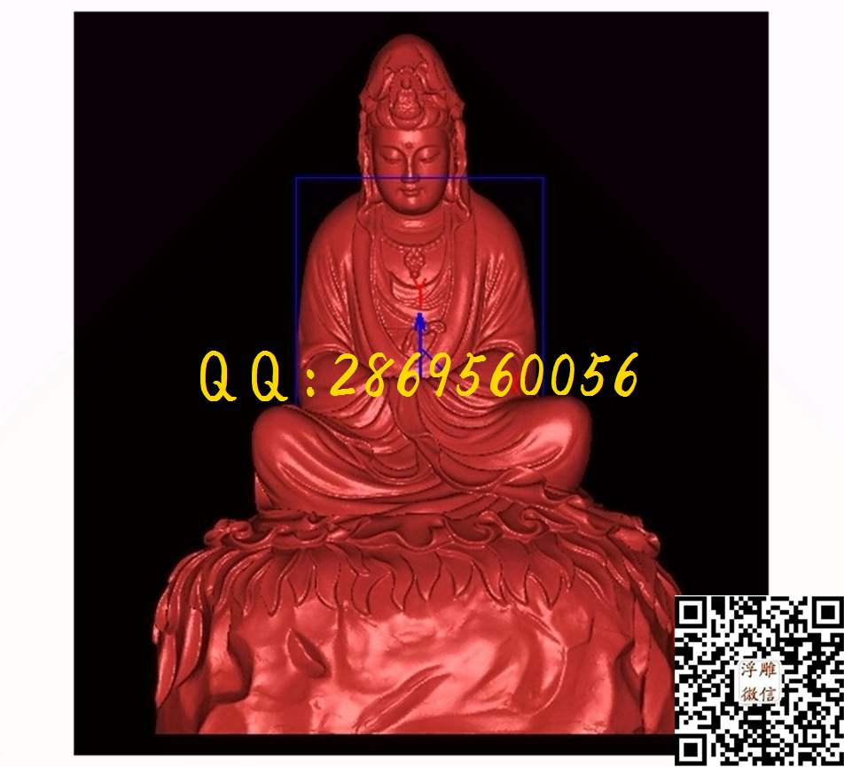 精品沉思观音_STL立体模型圆雕图立体浮雕3d电脑雕刻打印四轴多轴雕刻精雕图浮雕图