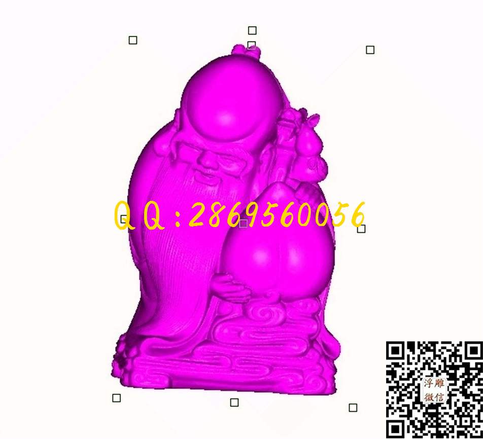 老寿星_STL立体模型圆雕图立体浮雕3d电脑雕刻打印四轴多轴雕刻精雕图浮雕图