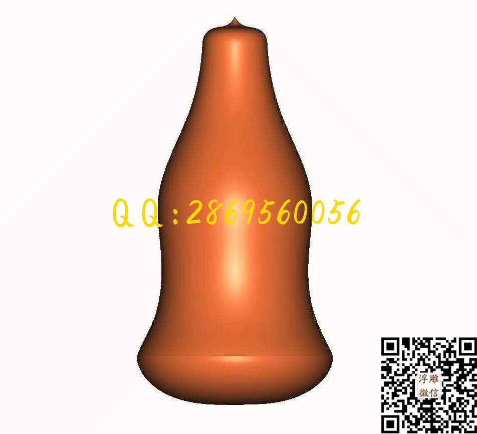 葫芦_STL立体模型圆雕图立体浮雕3d电脑雕刻打印四轴多轴雕刻精雕图浮雕图