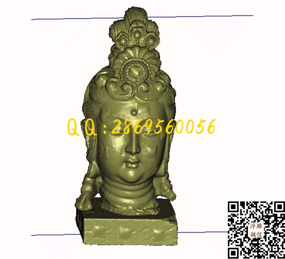 观音1_STL立体模型圆雕图立体浮雕3d电脑雕刻打印四轴多轴雕刻精雕图浮雕图