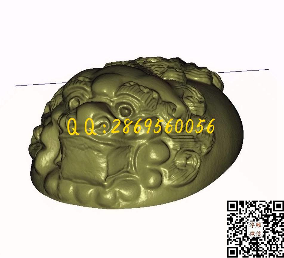 貔貅_STL立体模型圆雕图立体浮雕3d电脑雕刻打印四轴多轴雕刻精雕图浮雕图