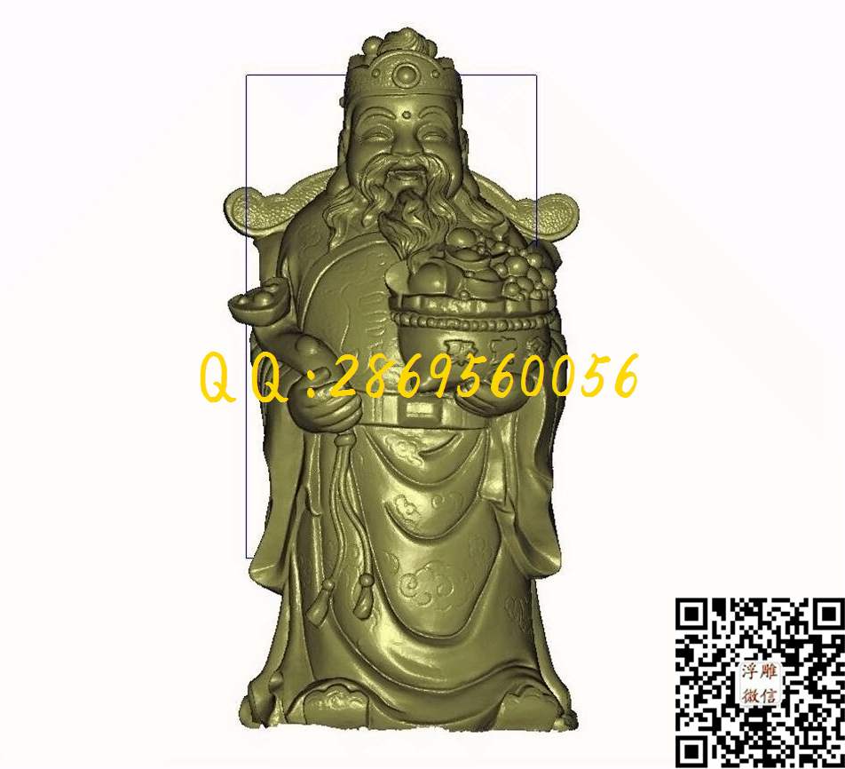 财神聚宝盆_STL立体模型圆雕图立体浮雕3d电脑雕刻打印四轴多轴雕刻精雕图浮雕图