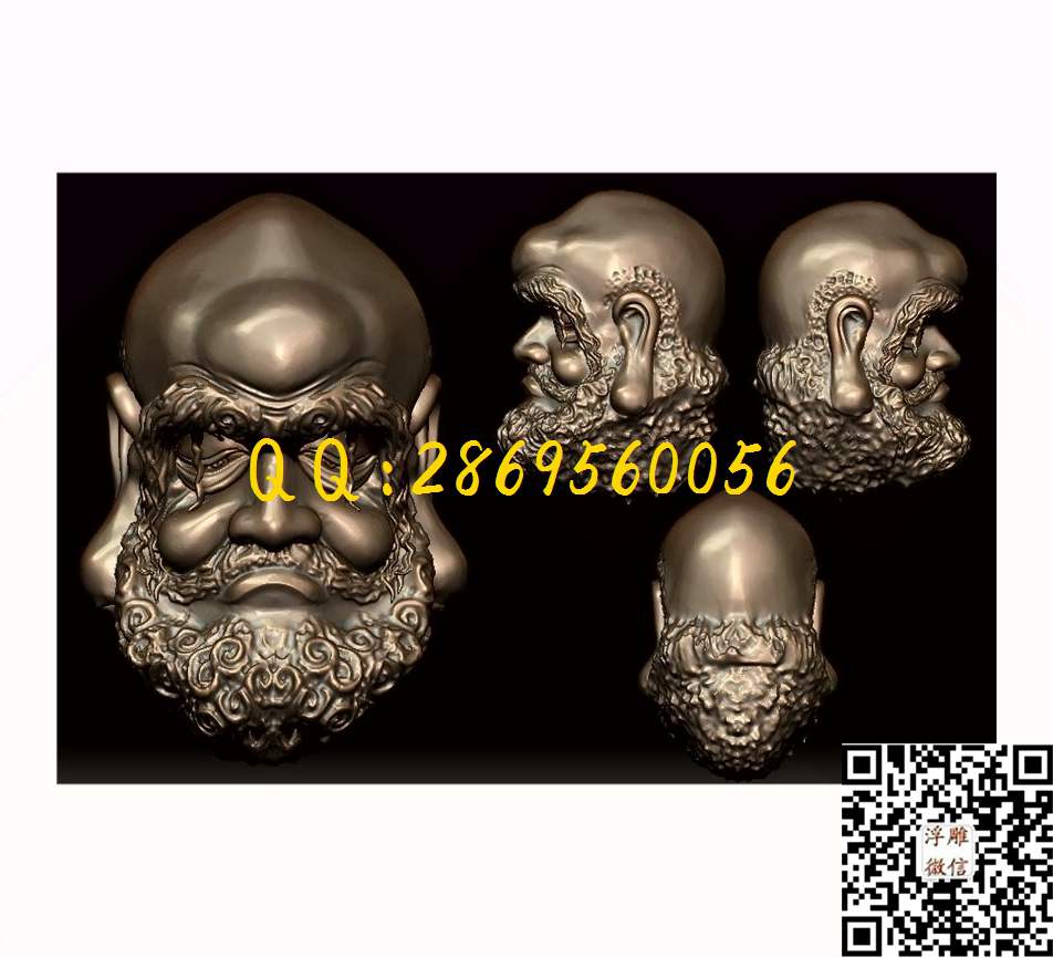 达摩珠_STL立体模型圆雕图立体浮雕3d电脑雕刻打印四轴多轴雕刻精雕图浮雕图