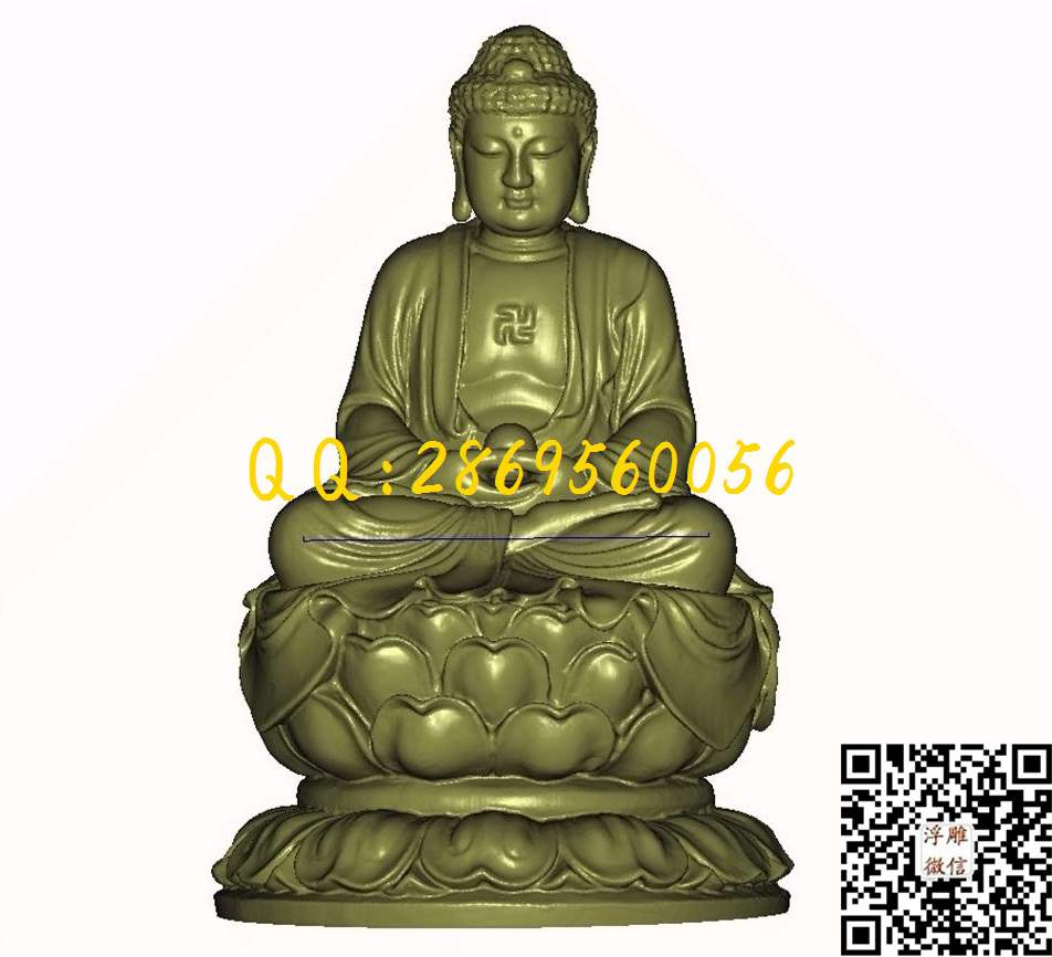 释迦牟尼_STL立体模型圆雕图立体浮雕3d电脑雕刻打印四轴多轴雕刻精雕图浮雕图