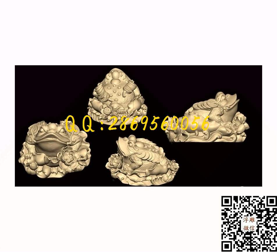 金蟾_STL立体模型圆雕图立体浮雕3d电脑雕刻打印四轴多轴雕刻精雕图浮雕图