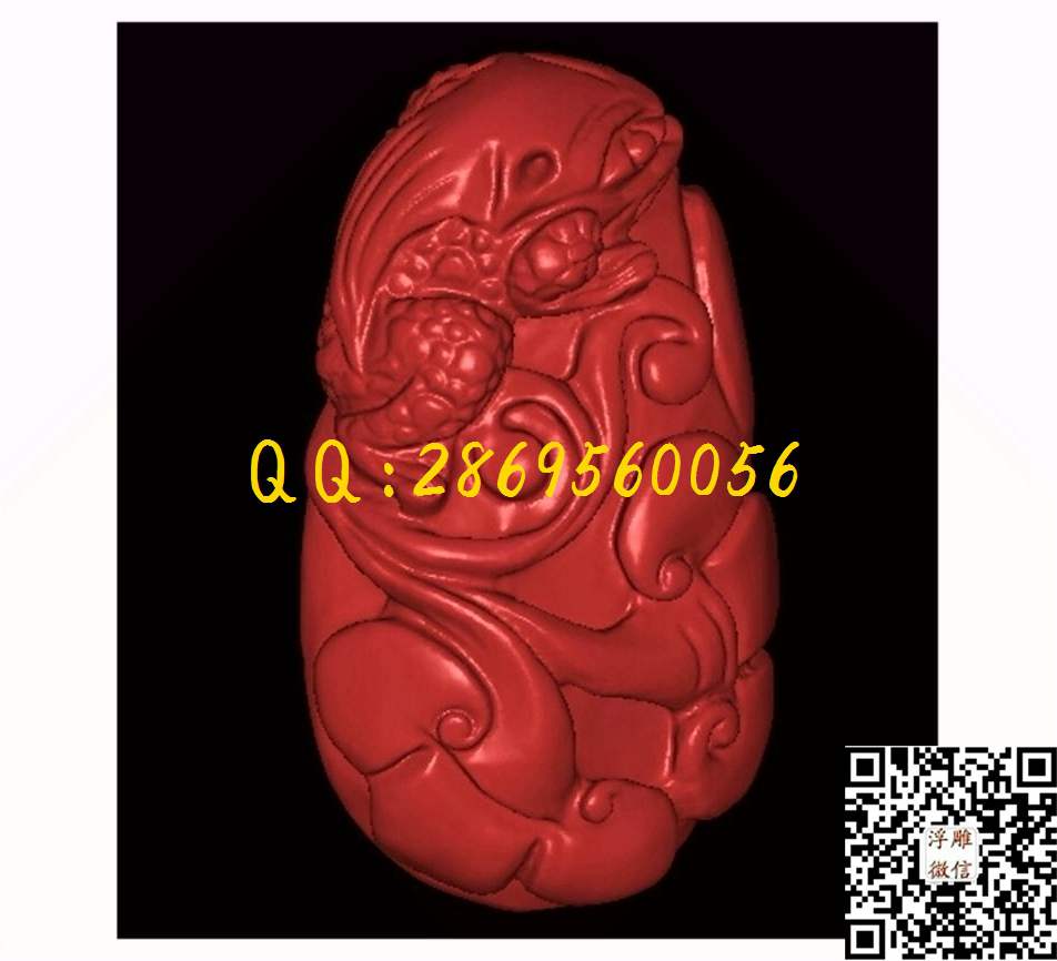 金蟾手把件_STL立体模型圆雕图立体浮雕3d电脑雕刻打印四轴多轴雕刻精雕图浮雕图