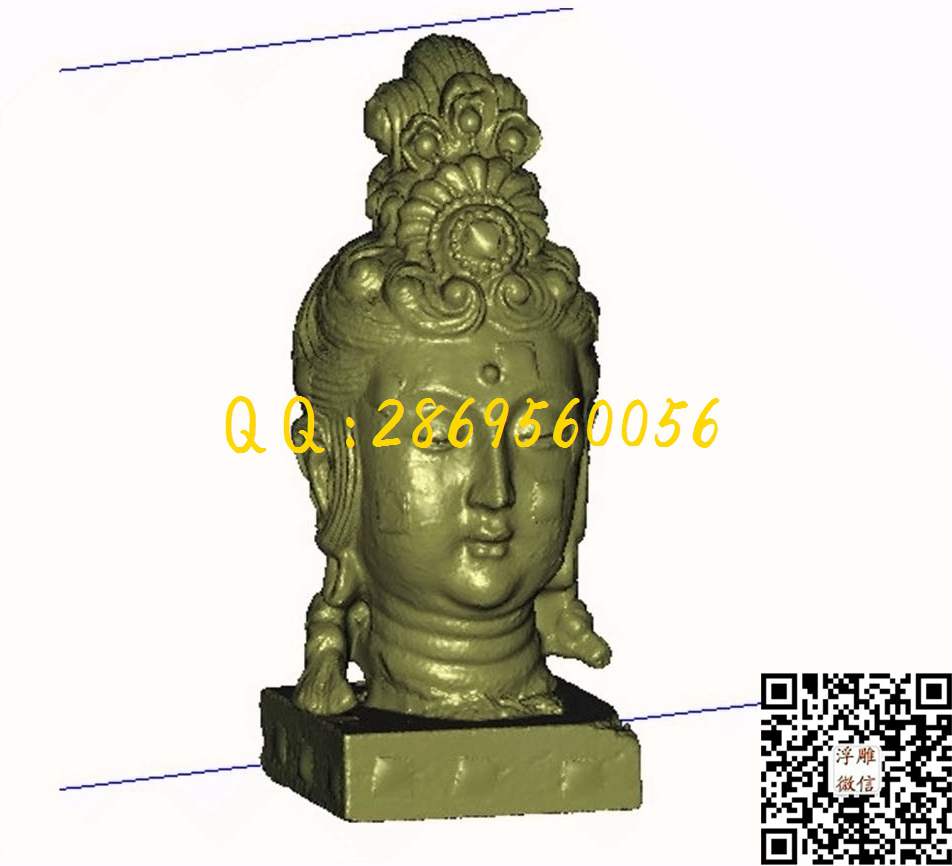 鼎好观音_STL立体模型圆雕图立体浮雕3d电脑雕刻打印四轴多轴雕刻精雕图浮雕图