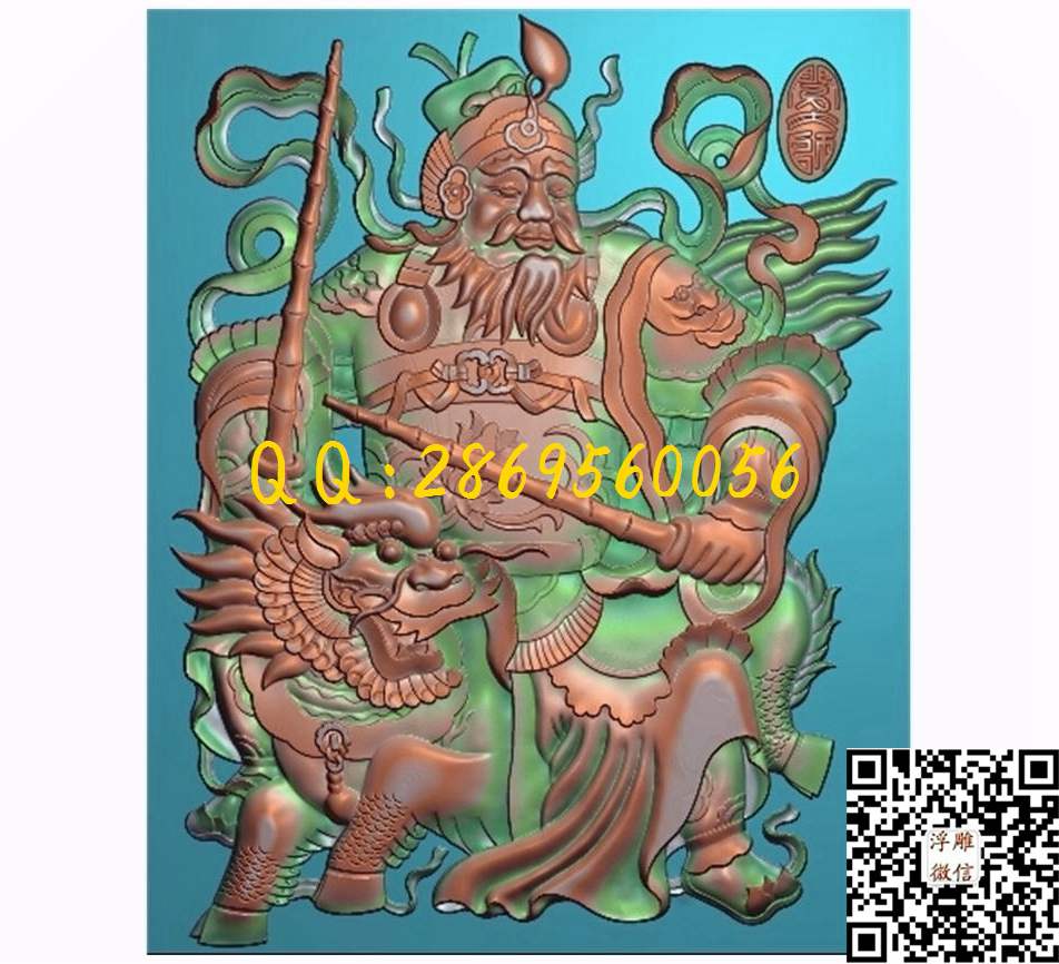 门神1_玉雕花件牌子图木雕牙雕挂件46牌精雕图浮雕图
