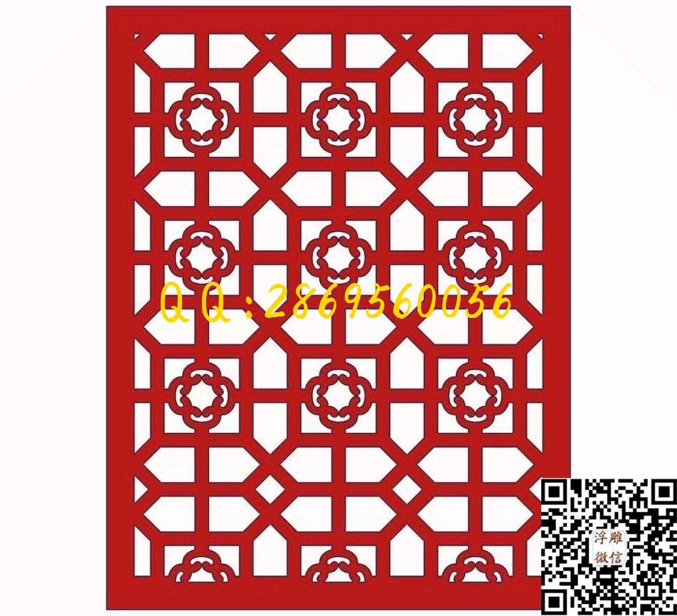 B-028_镂空花格窗花通花条子线条单线雕刻矢量图精雕图浮雕图