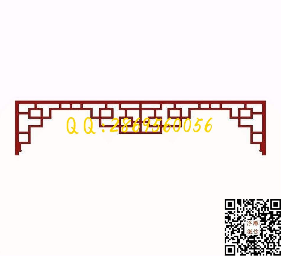 B-045_镂空花格窗花通花条子线条单线雕刻矢量图精雕图浮雕图