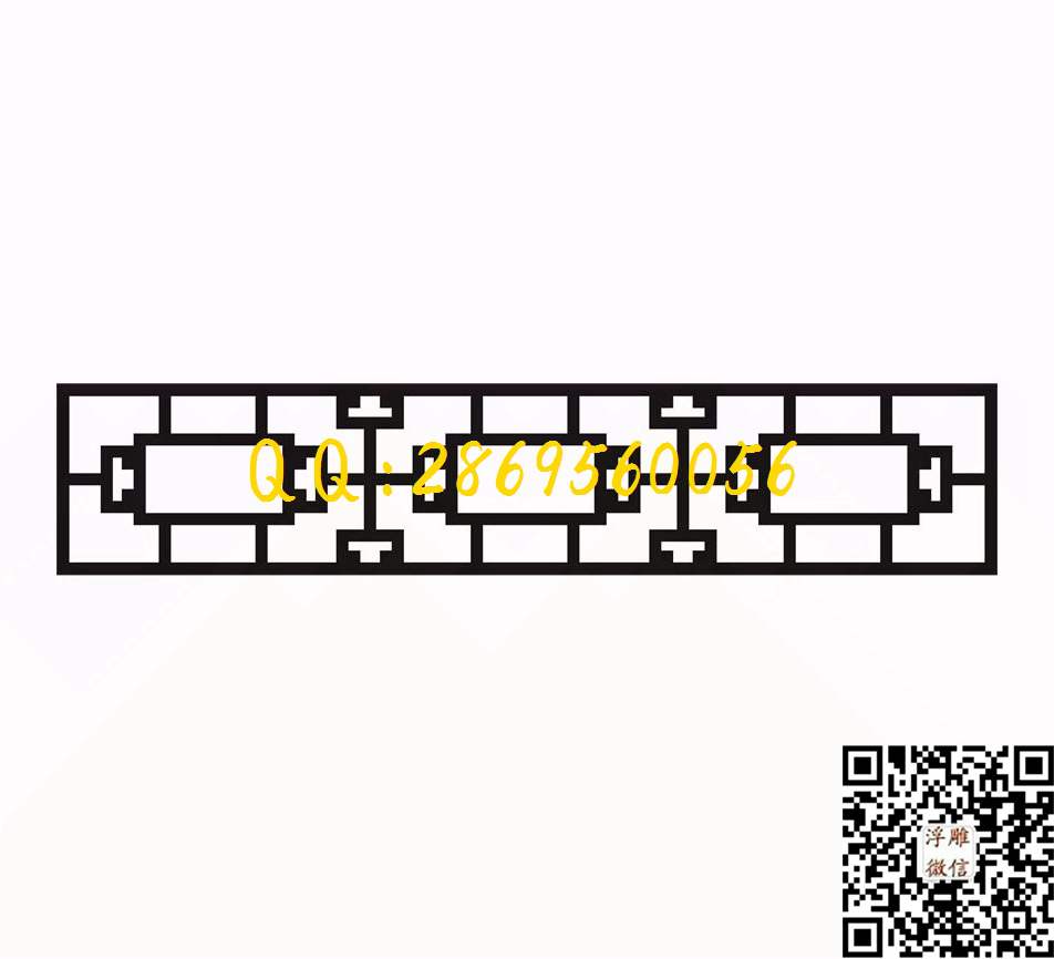 B-059_镂空花格窗花通花条子线条单线雕刻矢量图精雕图浮雕图