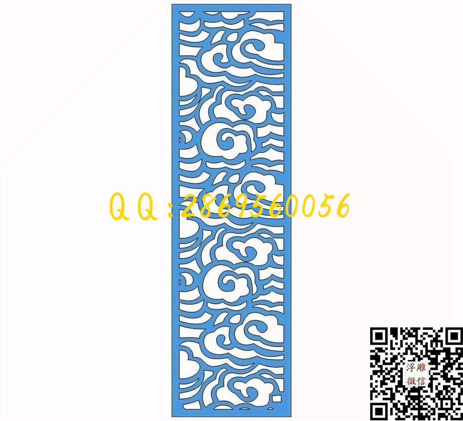 C-080_镂空花格窗花通花条子线条单线雕刻矢量图精雕图浮雕图