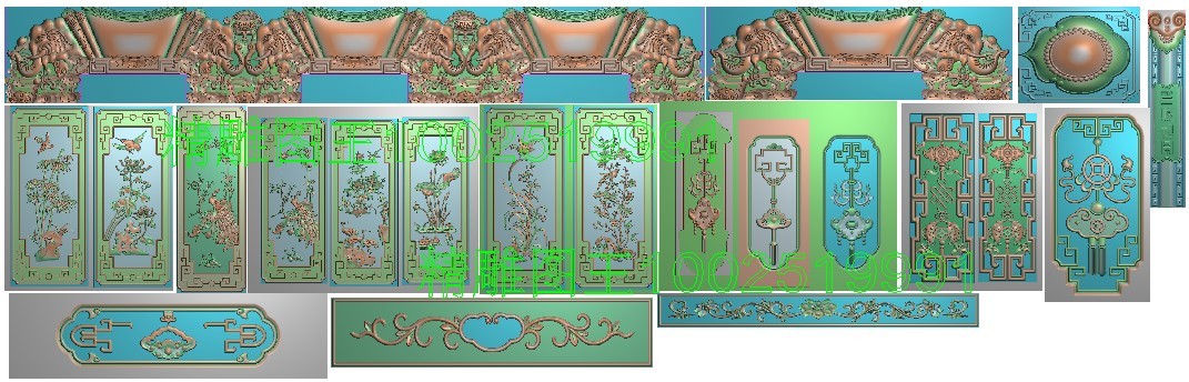 12四季如意沙发1_仿古沙发罗汉床大床精雕图浮雕图