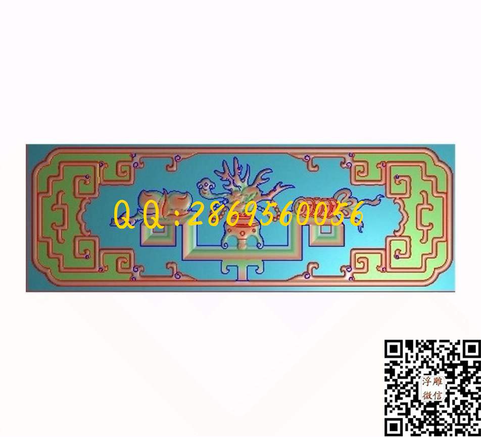 桃子99-302_镂空蝙蝠洋花窗花精雕图精雕图浮雕图
