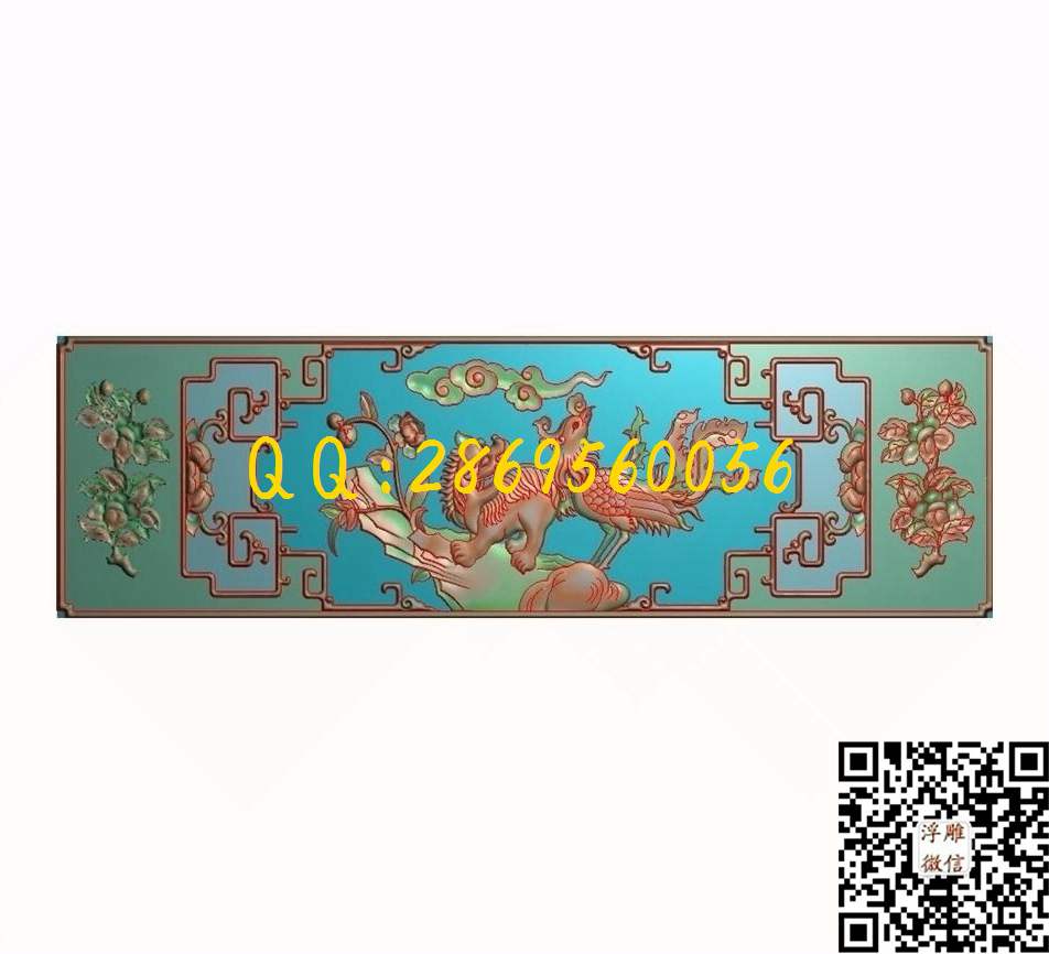 棉地动物355-107_镂空蝙蝠洋花窗花精雕图精雕图浮雕图