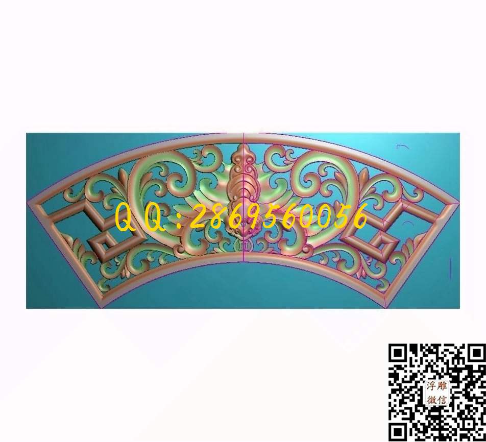 蝙蝠窗花461-187_镂空蝙蝠洋花窗花精雕图精雕图浮雕图