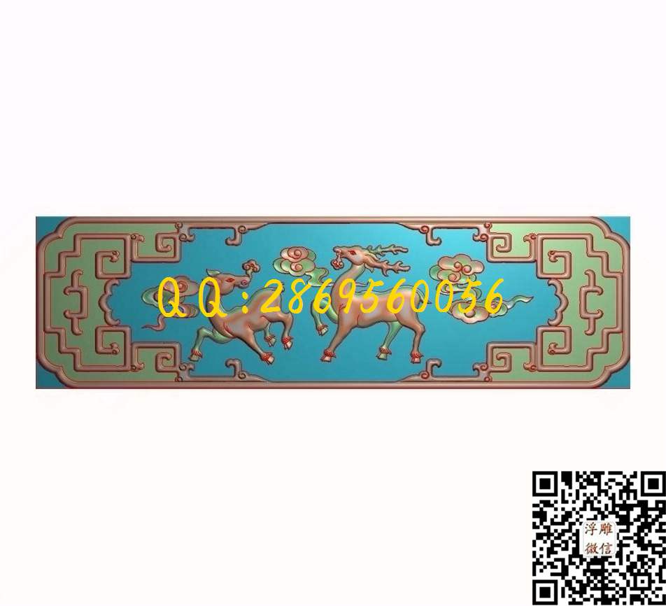 鹿387-112_镂空蝙蝠洋花窗花精雕图精雕图浮雕图