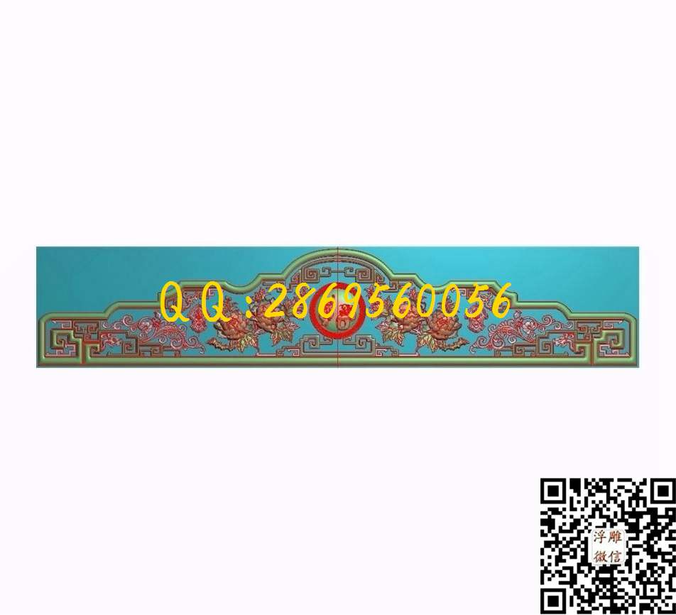 大床中帽1010-198-11_精雕图沙发背板大床靠背床板精雕图浮雕图