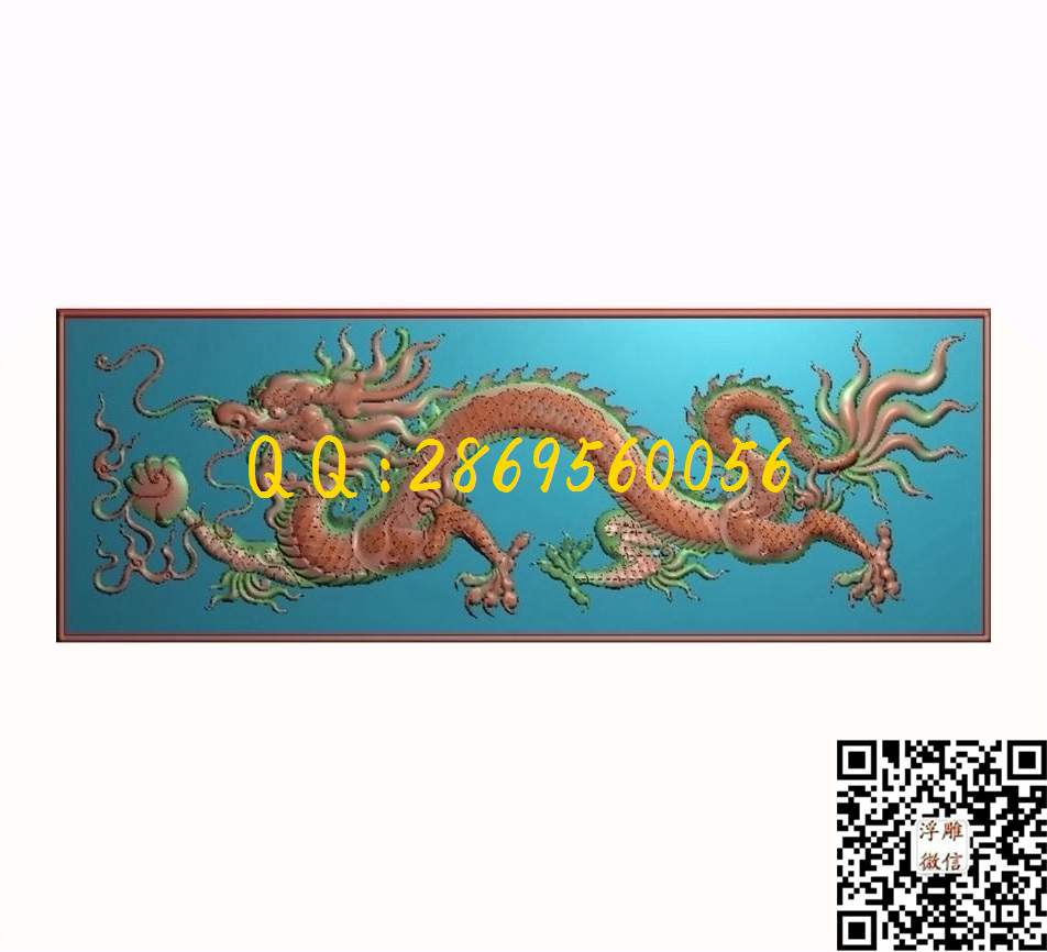 石雕龙_龙凤呈祥仿古龙凤门板背板精雕图浮雕图