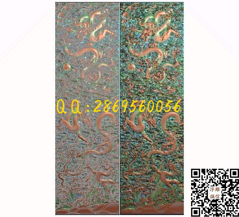 苍龙教子顶箱柜上花板533-1754_龙凤呈祥仿古龙凤门板背板精雕图浮雕图