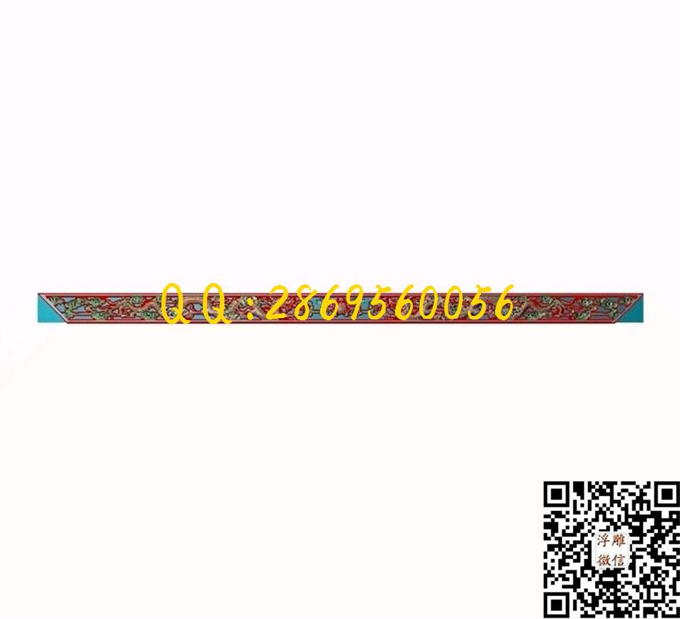 龙画柜门板左右边框42-884-4_龙凤呈祥仿古龙凤门板背板精雕图浮雕图